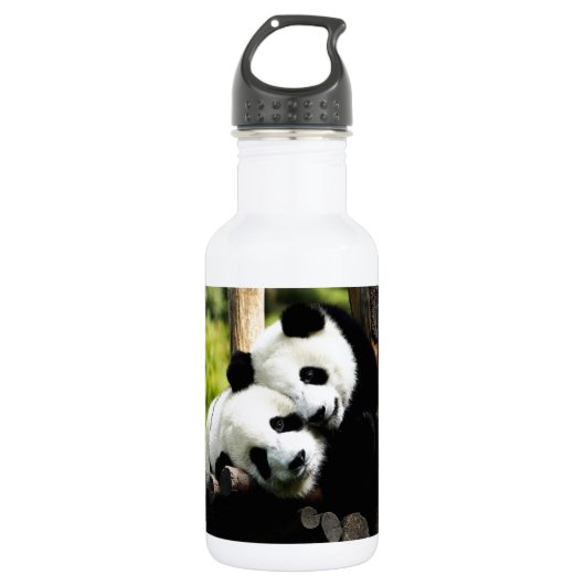 Panda-Bären Edelstahlflasche (Vorderseite)