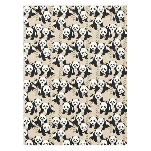 Panda-Bären entwerfen niedliches Tischdecke (Vorderseite)