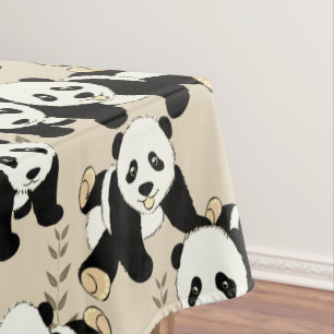 Panda-Bären entwerfen niedliches Tischdecke