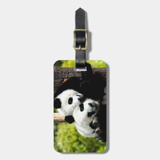 Panda-Bären Gepäckanhänger (Vorderseite vertikal)