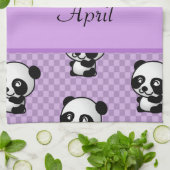 Panda-Bären Geschirrtuch (Gefaltet)