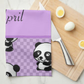 Panda-Bären Geschirrtuch (Viertel Falte)