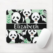 Panda-Bären grafisch personifizieren Mousepad (Mit Mouse)