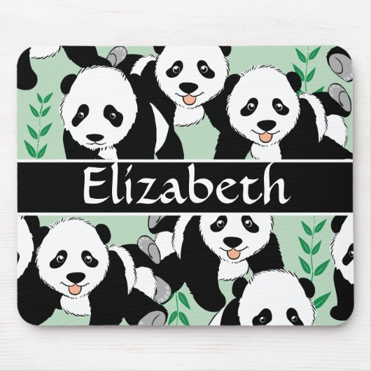 Panda-Bären grafisch personifizieren Mousepad (Vorne)