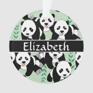 Panda-Bären grafisch personifizieren Ornament
