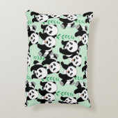 Panda-Bären grafisch personifizieren Zierkissen (Rückseite(Vertikal))