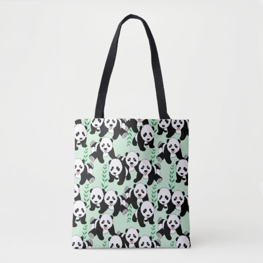 Panda-Bären grafisch Tasche (Vorderseite)