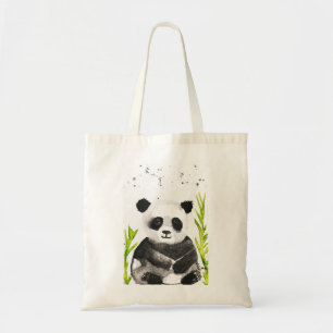Panda Bären Illustration Süße Tier Aquarell Tragetasche