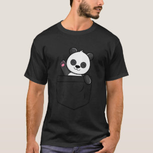 Panda Bären in einem Pocket Panda Bär T-Shirt
