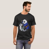 Panda-Bären Jiu-Jitsu-Ringer T-Shirt (Vorne ganz)