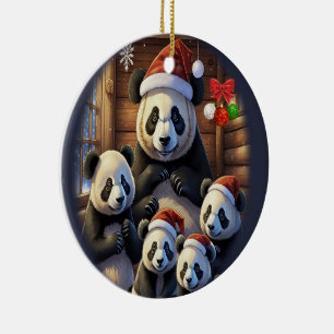 Panda Bären Keramik Ornament