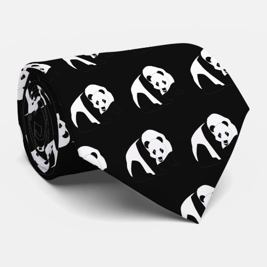 Panda-Bären Krawatte (Gerollt)