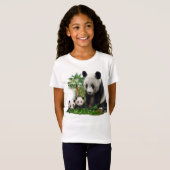 Panda-Bären Mädchen T-Shirts (Vorne ganz)