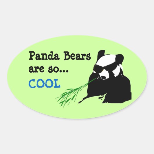 Panda Bären sind so Coole Aufkleber (Vorderseite)