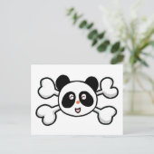 Panda Bären Skull und Crossbones Postkarte (Stehend Vorderseite)