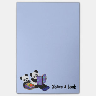 Panda-Bären Storytime Post-it Klebezettel