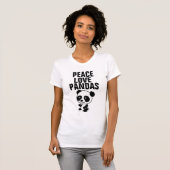 Panda Bären T - Shirt, Peace Liebe T-Shirt (Vorne ganz)