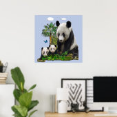 Panda Bären und Bären Poster (Heimbüro)