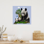 Panda Bären und Bären Poster (Küche)