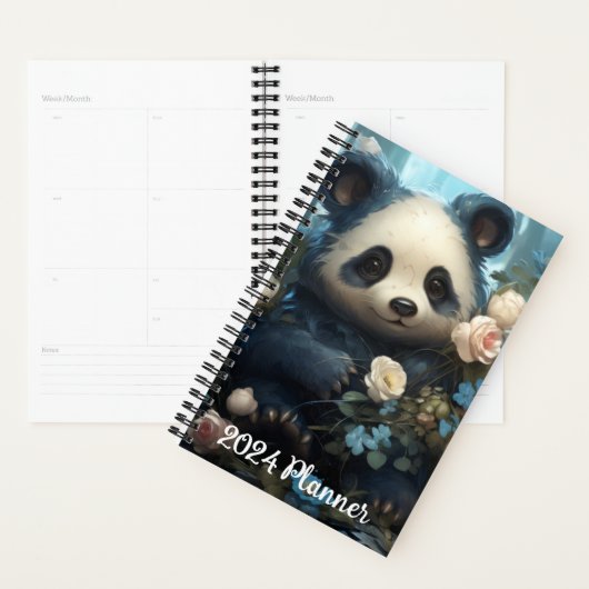Panda Bären und Blume Planer (Anzeige)