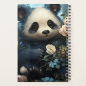 Panda Bären und Blume Planer (Rückseite)
