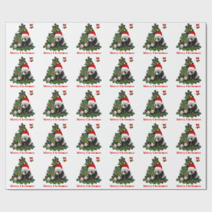 Panda Bären Weihnachten  Geschenkpapier