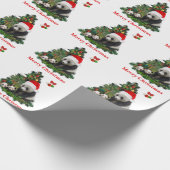 Panda Bären Weihnachten  Geschenkpapier (Ecke)