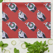 Panda Bären Weihnachten Geschirrtuch (Gefaltet)