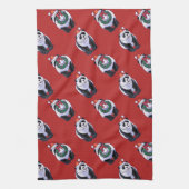 Panda Bären Weihnachten Geschirrtuch (Vertikal)