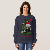 Panda Bären Weihnachten  Sweatshirt (Vorne ganz)