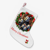 Panda Bären Weihnachts-Strumpf Kleiner Weihnachtsstrumpf (Vorderansicht (hängend))