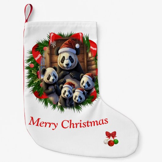 Panda Bären Weihnachts-Strumpf Kleiner Weihnachtsstrumpf (Vorderseite)