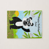 Panda Bären wünschen glücklich Geburtstag Puzzle (Horizontal)