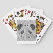 Panda Bärenfront auf Wellenmuster Spielkarten (Rückseite)