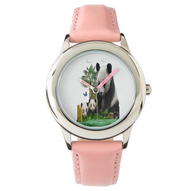 Panda-Bärengabe Armbanduhr (Vorderseite)