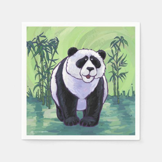 Panda Bärengeschenke und Zubehör Serviette (Vorderseite)