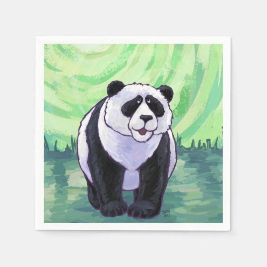Panda Bärengeschenke und Zubehör Serviette (Vorderseite)