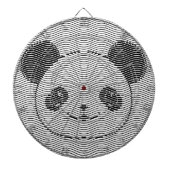 Panda Bärengesicht auf Wellenmuster Dartscheibe (vorne)