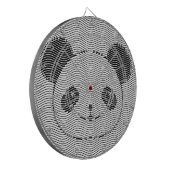 Panda Bärengesicht auf Wellenmuster Dartscheibe (Vorderseite Links)