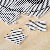 Panda Bärengesicht auf Wellenmuster Puzzle (Seite)