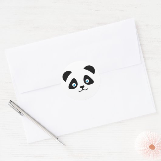 Panda Bärengesicht Runder Aufkleber (Umschlag)