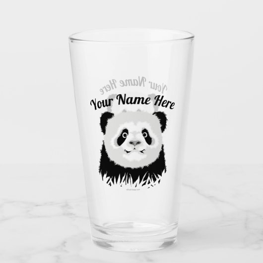 Panda-Bärenglas Glas (Vorderseite)