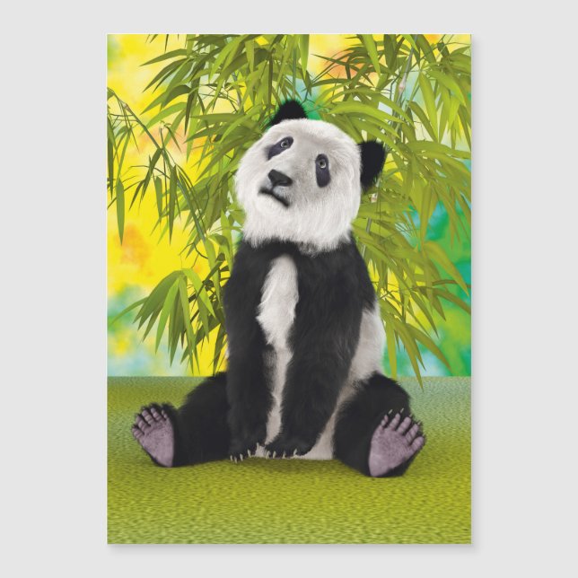 Panda-Bärenjunges Magnetkarte (Vorderseite)
