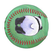 Panda Bärenköpfe, Schwänze auf grünem Monogramm Ba Baseball (Vorderseite Links)