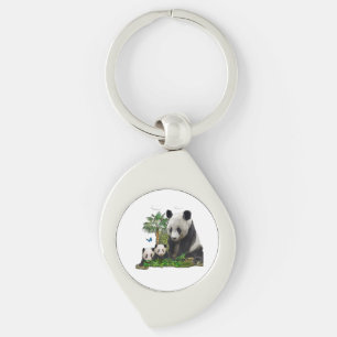 Panda-Bärenkunst Schlüsselanhänger