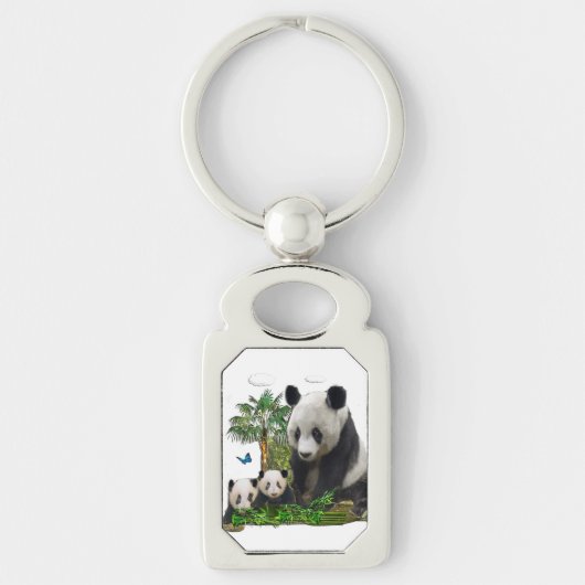 Panda-Bärenkunst Schlüsselanhänger (Vorderseite)