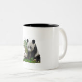 Panda-Bärenkunst Zweifarbige Tasse (VorderseiteRechts)