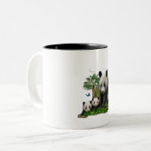 Panda-Bärenkunst Zweifarbige Tasse (Vorderseite Links)