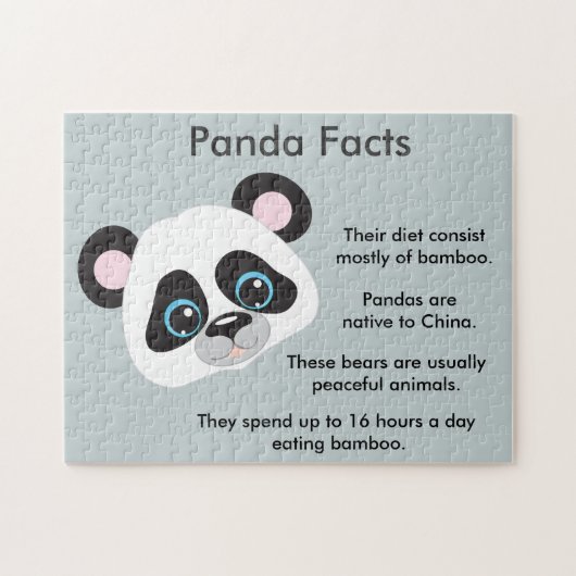 Panda-BärenleFakten Puzzle (Horizontal)