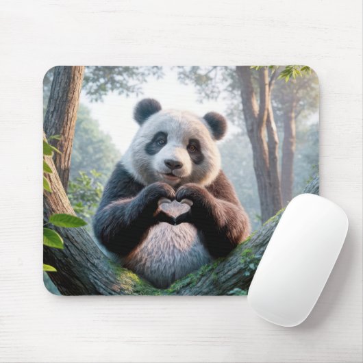 Panda Bärenpaare in Herzform Mousepad (Mit Mouse)
